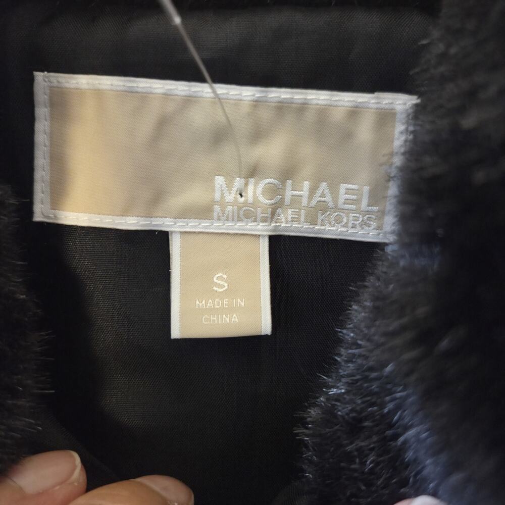 MICHAEL KORS Women Faux Fur Vest Jacket Coat Brown Size S Small Outerwear Cozy - Picture 2 of 10